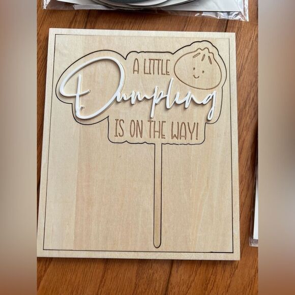 Baby Shower Dumpling Decorations - Banner and Cake Topper - Picture 3 of 5